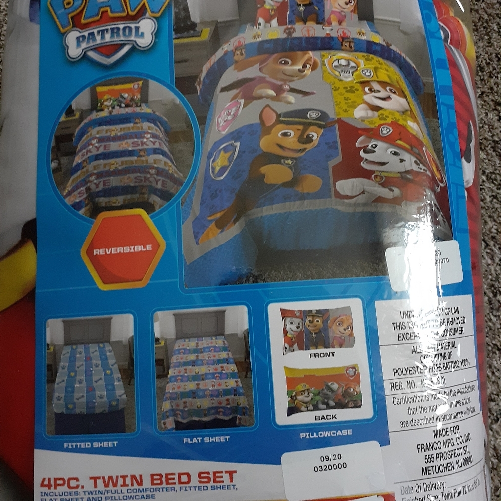 Kids Paw Patrol Twin bedding set
